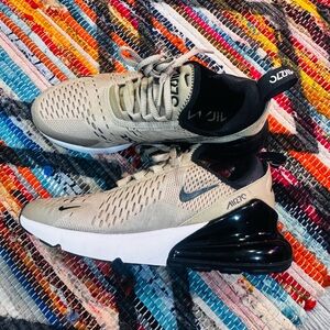 Nike Air Max 270 Beige and Black Sneakers